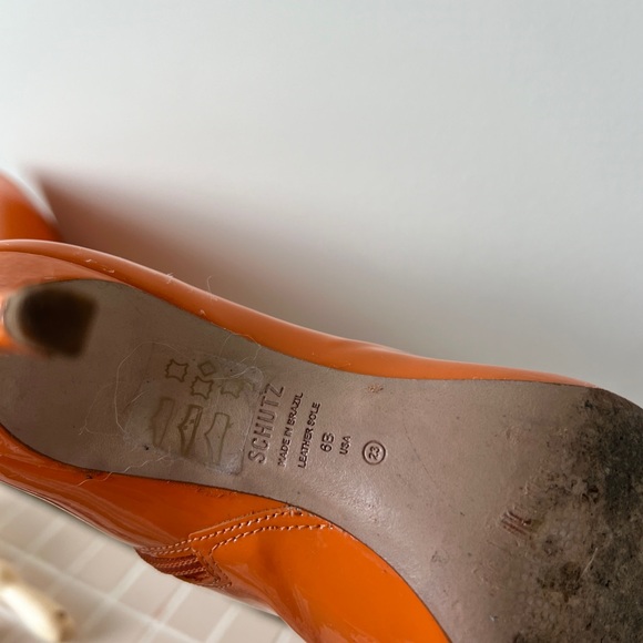 Schutz Maya Up Boot in Patent Orange from Revolve - Picture 4 of 4